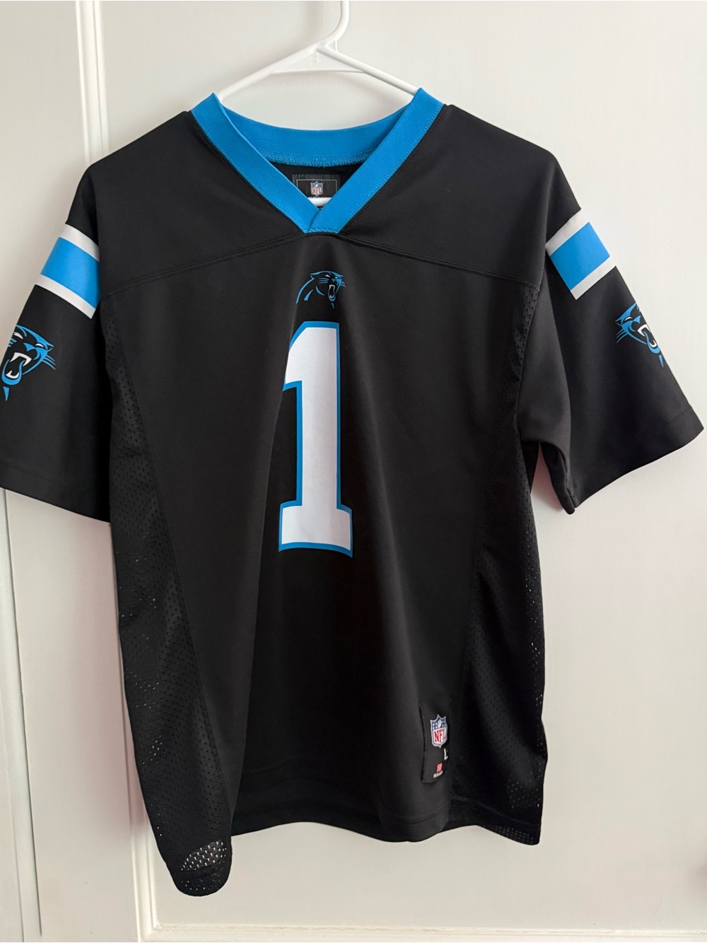 NFL Youth Team Jersey in Black and Panther Blue